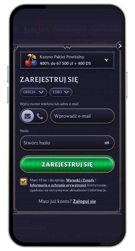 LolaJack Casino registre